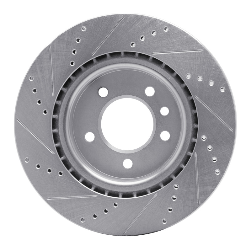 Land Rover Discovery Brake Rotor (1) - Rear Right - R1 Concepts - Drilled & Slotted - Silver - `18-`20
